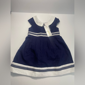 NWT Maggie & Zoe 12 month Navy blue‎ and white dress